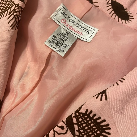 Victor costa pink and brown jacket - Picture 4 of 4